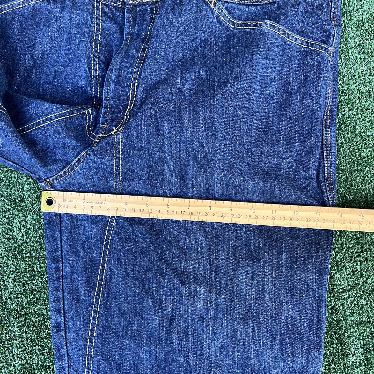 VTG Y2K Men Marithe Francois Girbaud MFG Indigo Blue Carpenter Baggy Jeans 36x30