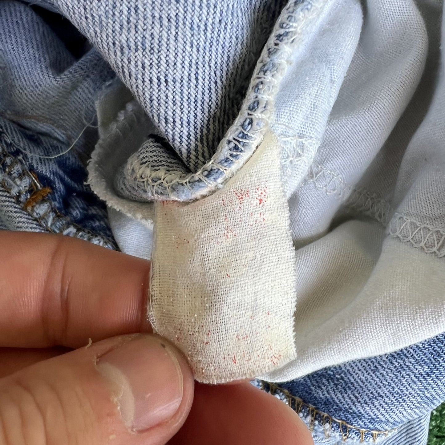 VTG 90s Levi's 505 Orange Tab Zip Fly Straight Leg Distressed Blue Jeans 33x32