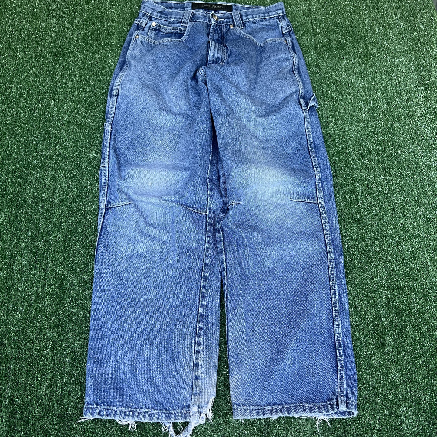VTG Y2K Men's Outkast Rap Hip Hop Carpenter Relaxed Baggy Straight Jeans 32x32"