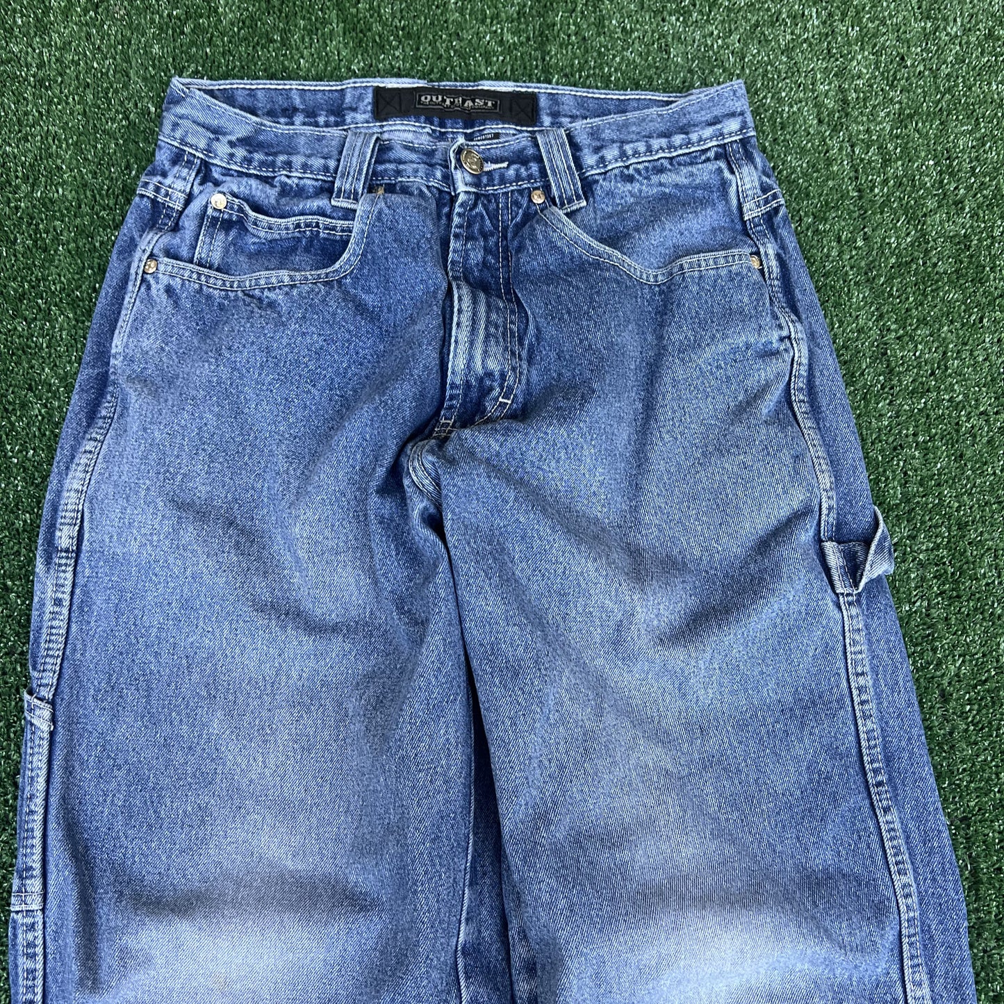 VTG Y2K Men's Outkast Rap Hip Hop Carpenter Relaxed Baggy Straight Jeans 32x32"