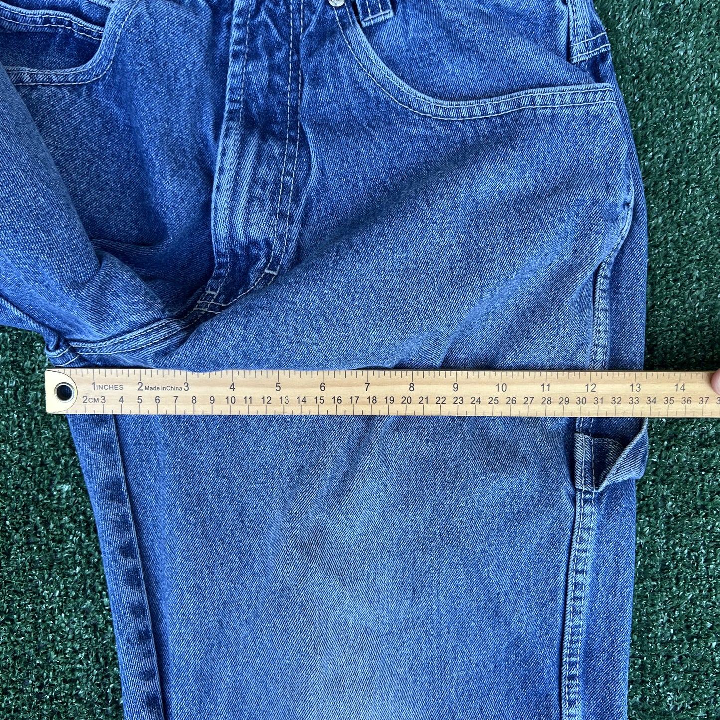 VTG Y2K Men's Outkast Rap Hip Hop Carpenter Relaxed Baggy Straight Jeans 32x32"