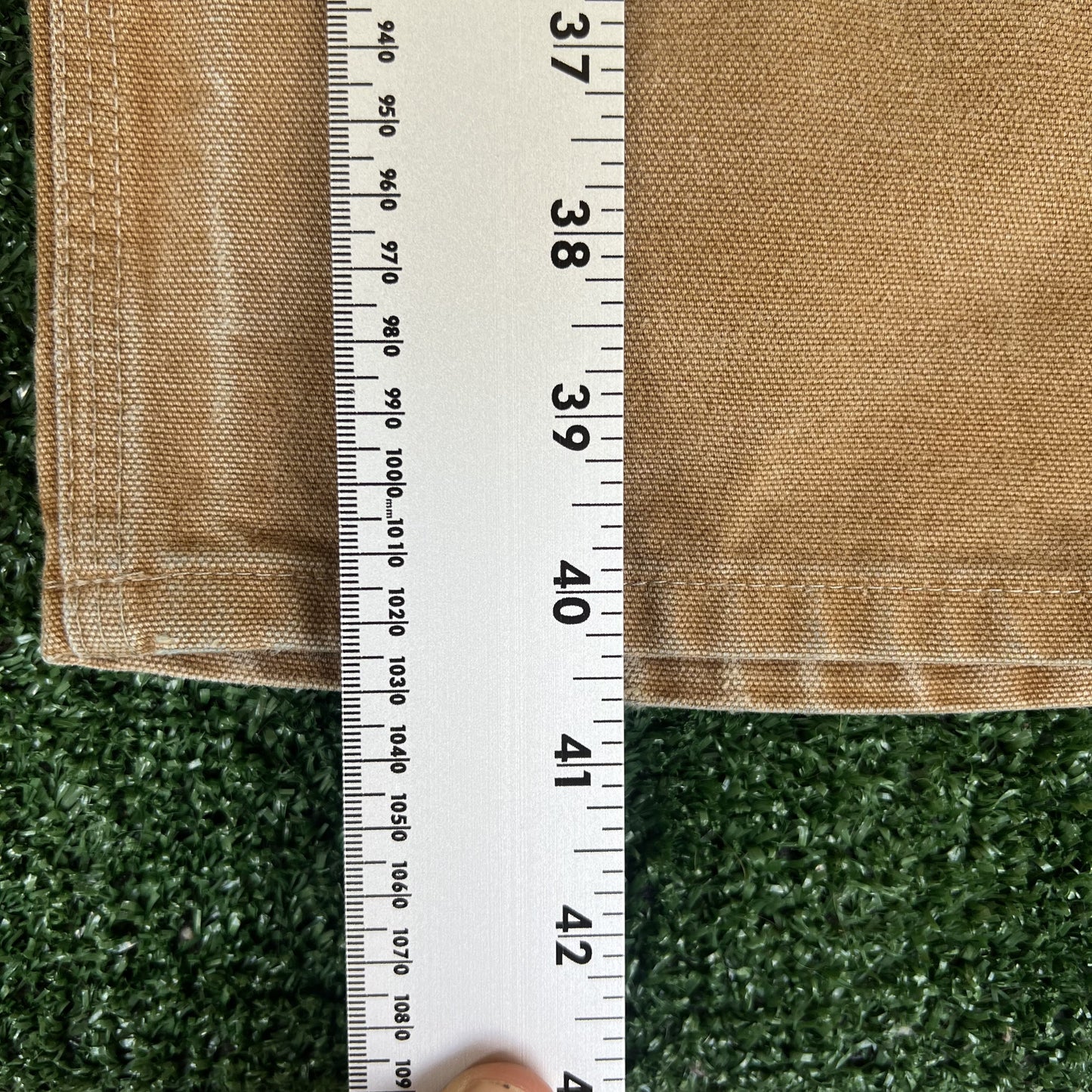 Men's Carhartt B01 BRN Double Knee Canvas Carpenter Faded Brown Pants 30x32 USA