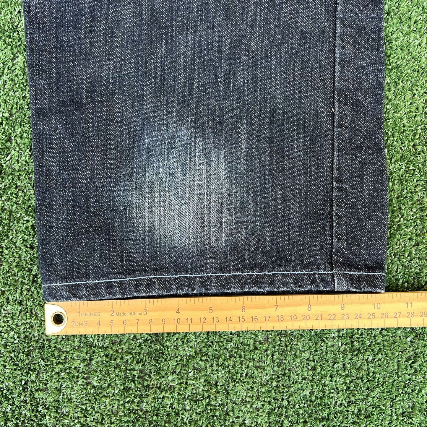 Vintage Y2K Men's Enyce Indigo Baggy Wide-Leg Hip Hop Blue Jeans 36x32