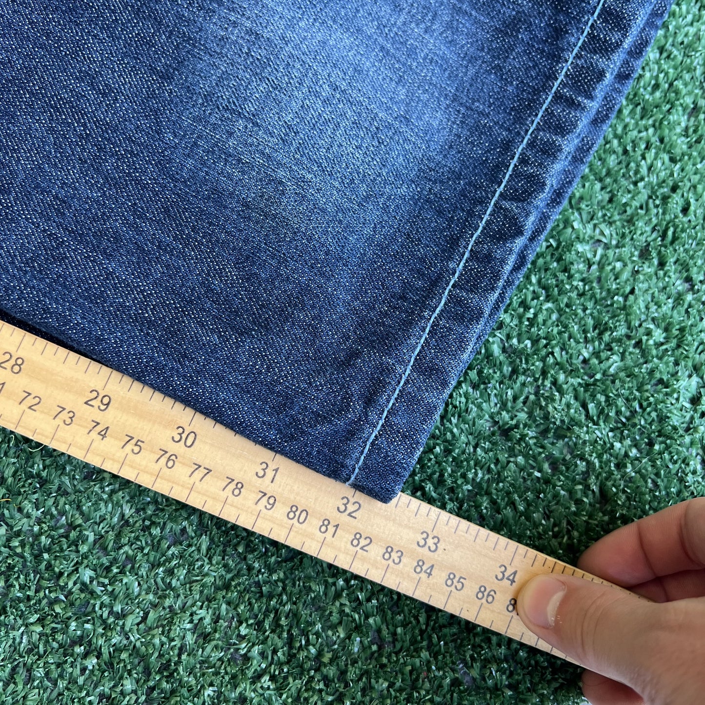 Vintage Y2K Men's Enyce Indigo Baggy Wide-Leg Hip Hop Blue Jeans 36x32