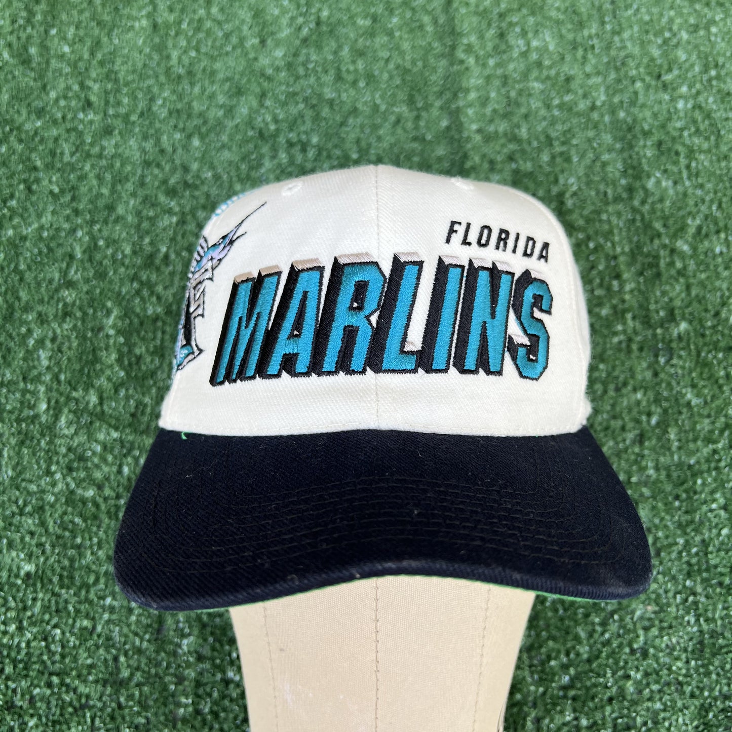 VTG 90s Men's Sports Specialties MLB Florida Marlins Shadow Script Snapback Hat