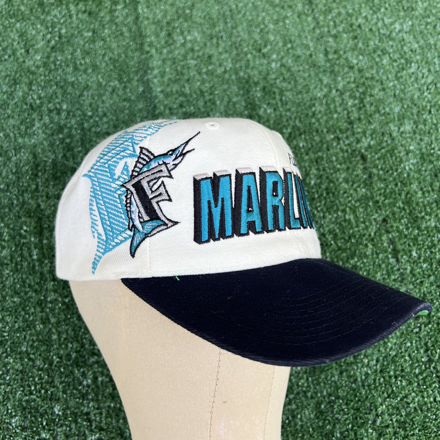 VTG 90s Men's Sports Specialties MLB Florida Marlins Shadow Script Snapback Hat