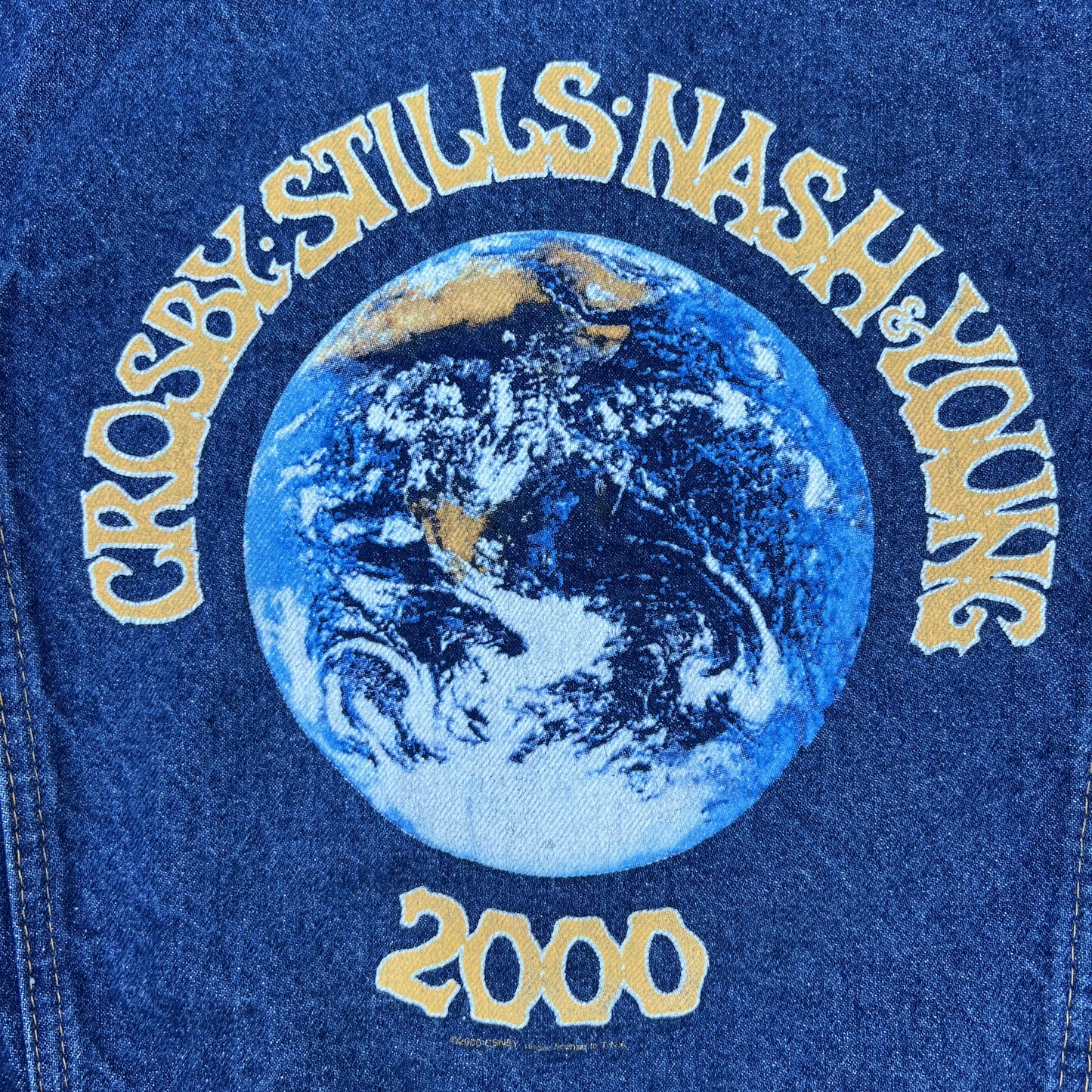 Vintage Crosby Stills Nash & Young CSNY Tour Denim Jacket – Men’s Large (2000)