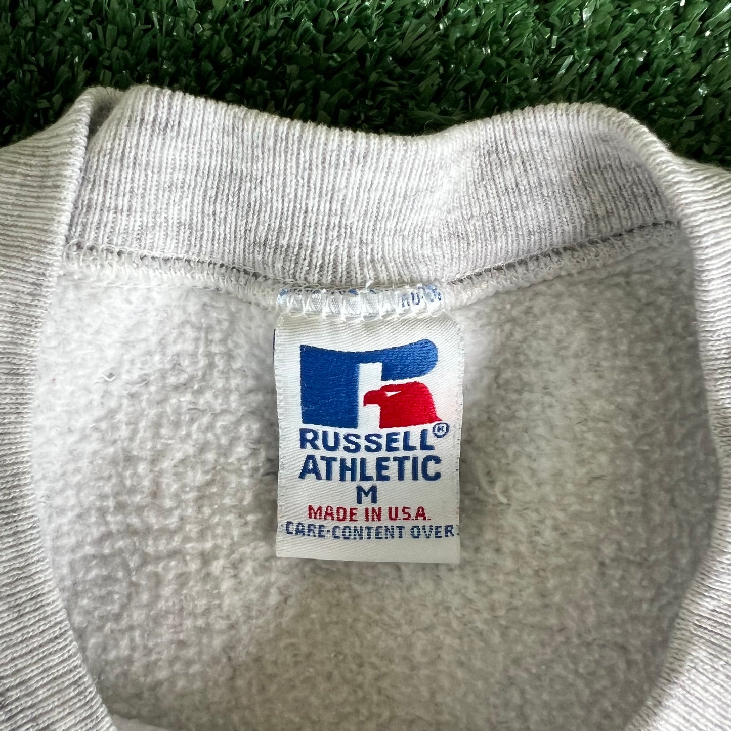 90s Russell Athletic Blank Gray Sweatshirt - Small