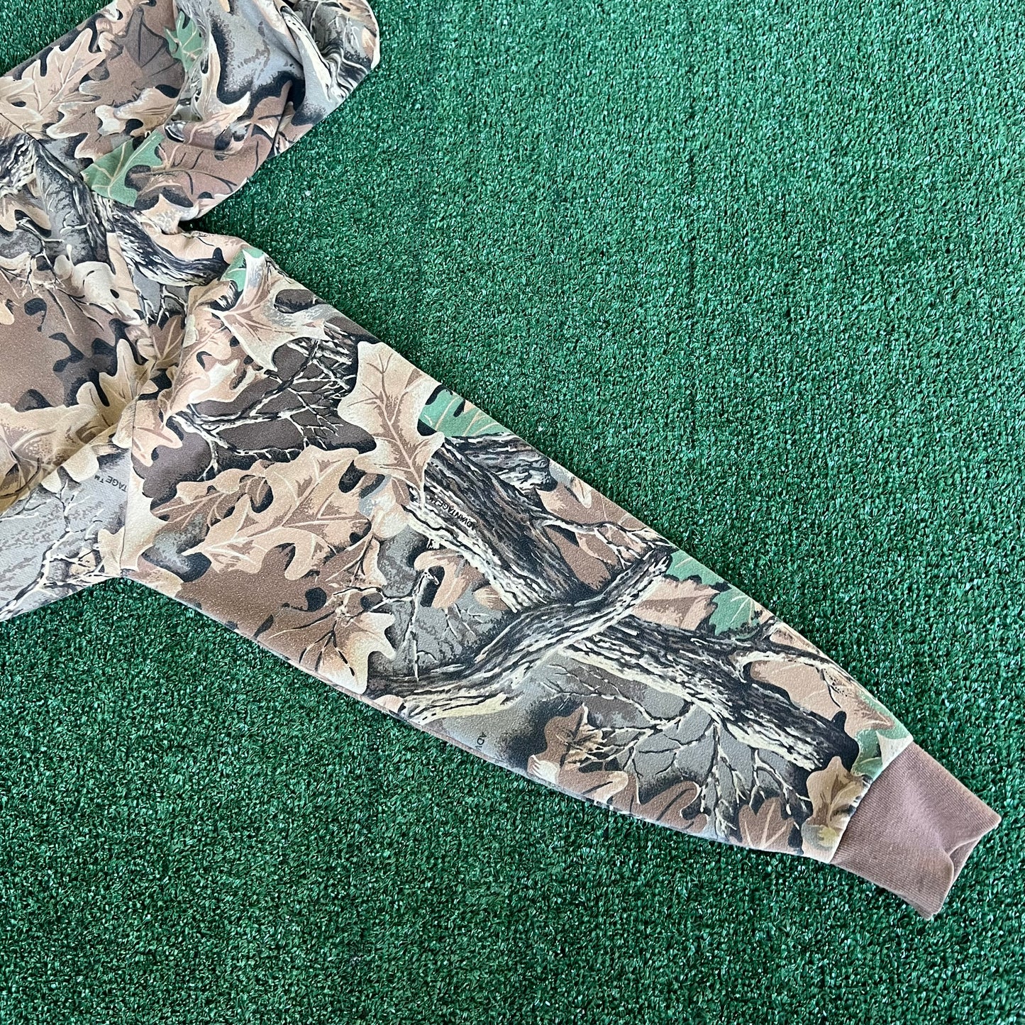 90s Cabela's Realtree Camouflage Full Zip Hoodie USA Made - Large  23x27"