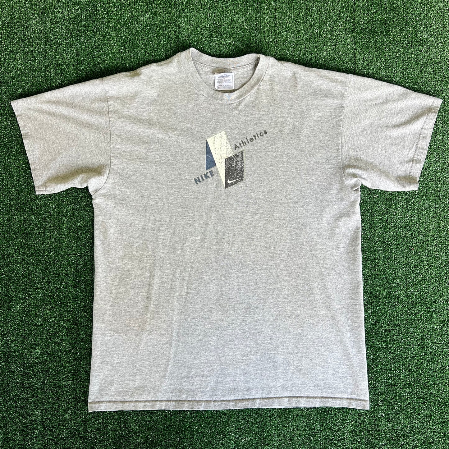 90s Nike Athletics White Tag N64 Logo Gray T-Shirt - Oversized Large