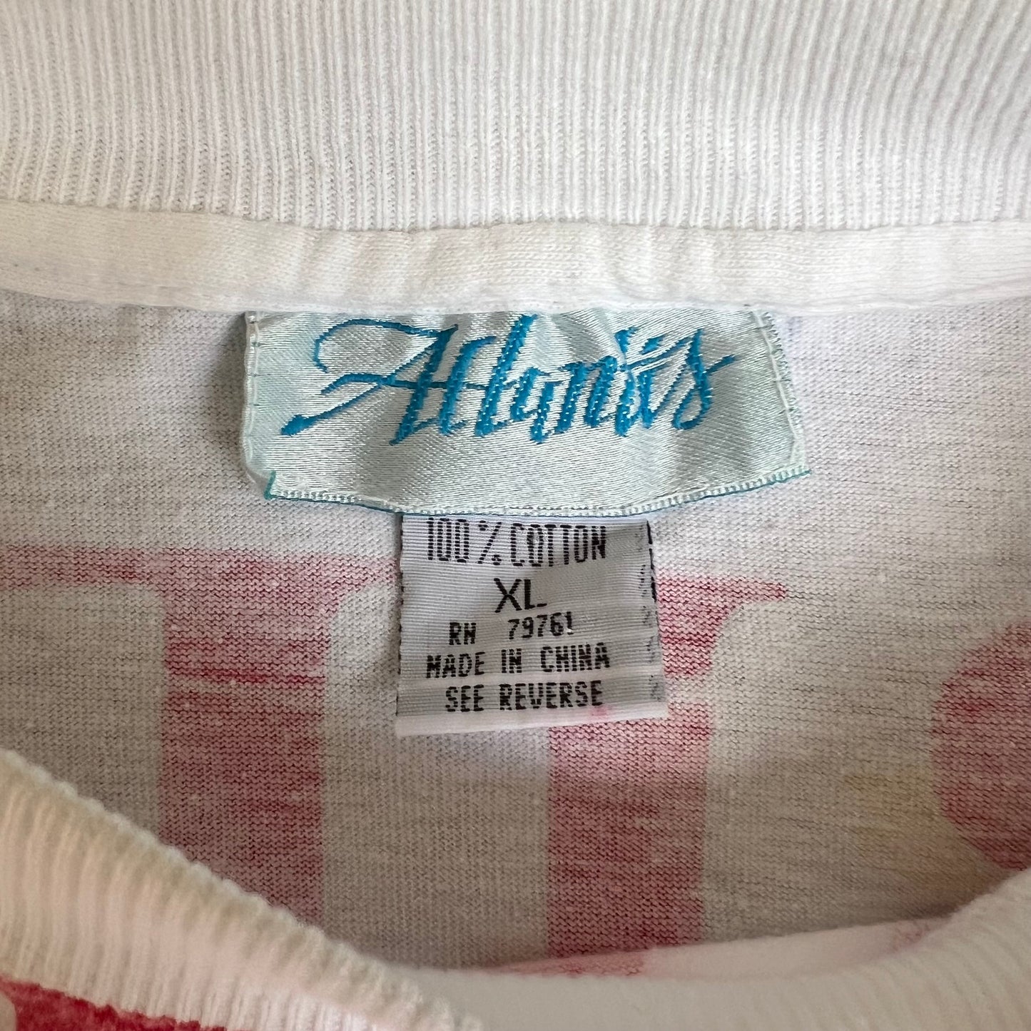 Vintage 90s Men's Florida State Seminoles FSU White AOP T-Shirt XL 26.25x28.75"