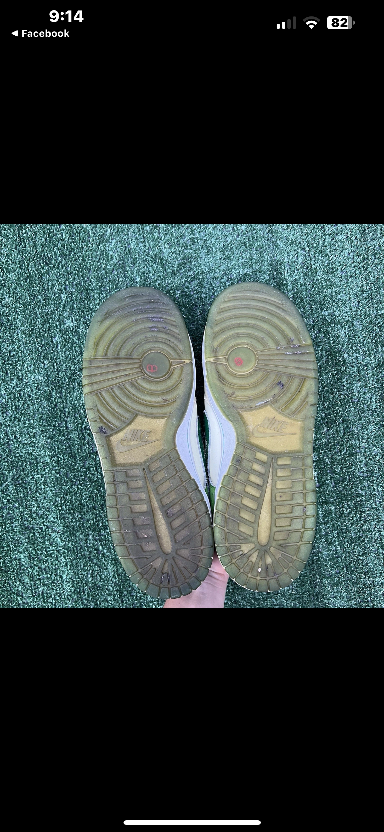 VTG Nike Dunk Low Glow In The Dark Mens Size 11 ?Green White Distressed Y2K Skate