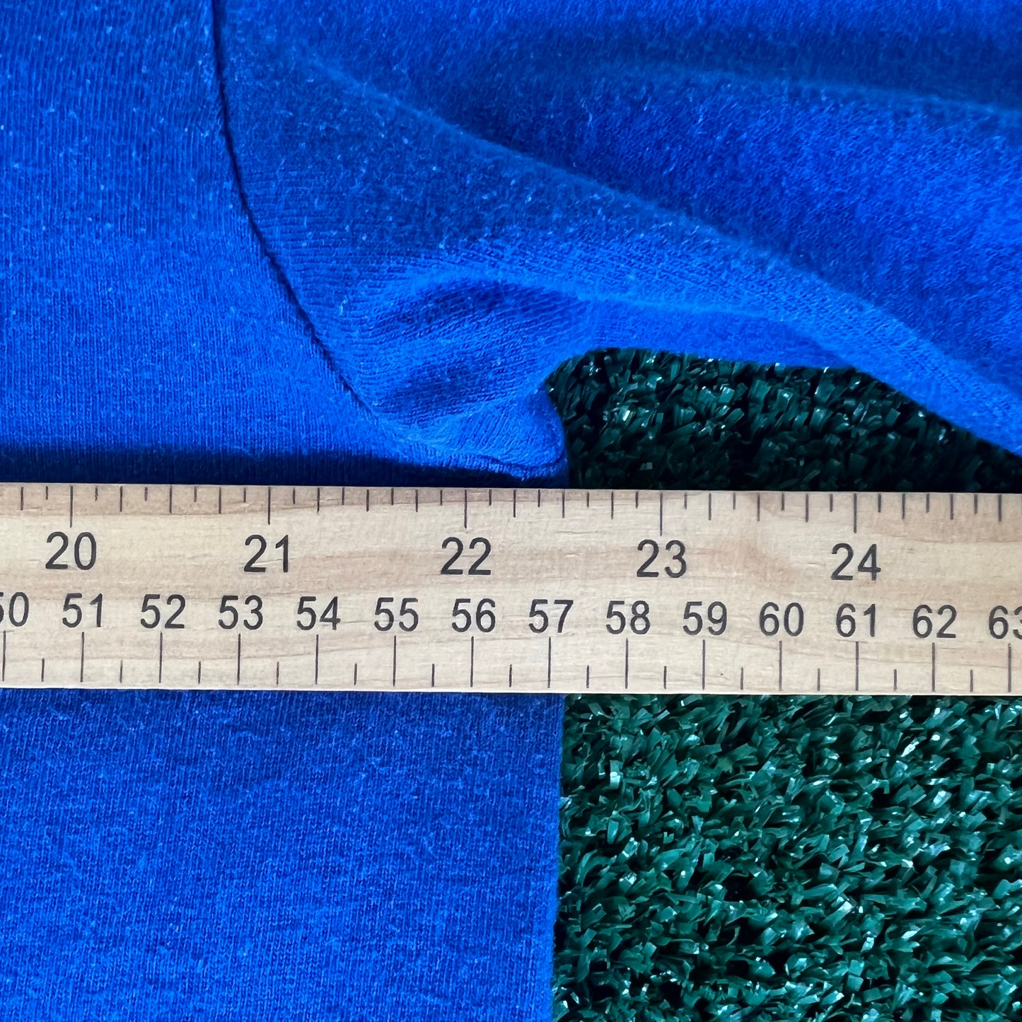 Y2K Nike Silver Tag Mini Logo Essential Blue T-Shirt - Large