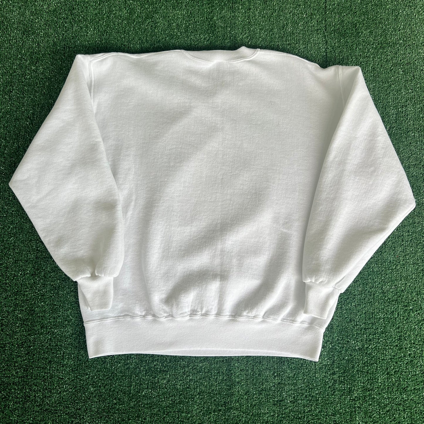 90s Jerzees Busch Gardens Egypt Pharaoh White Crewneck Sweatshirt - Large