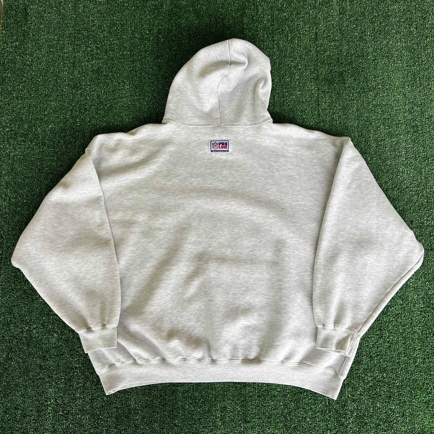 90s Nike NFL Dallas Cowboys Center Swoosh Gray Boxy Hoodie - 2XL