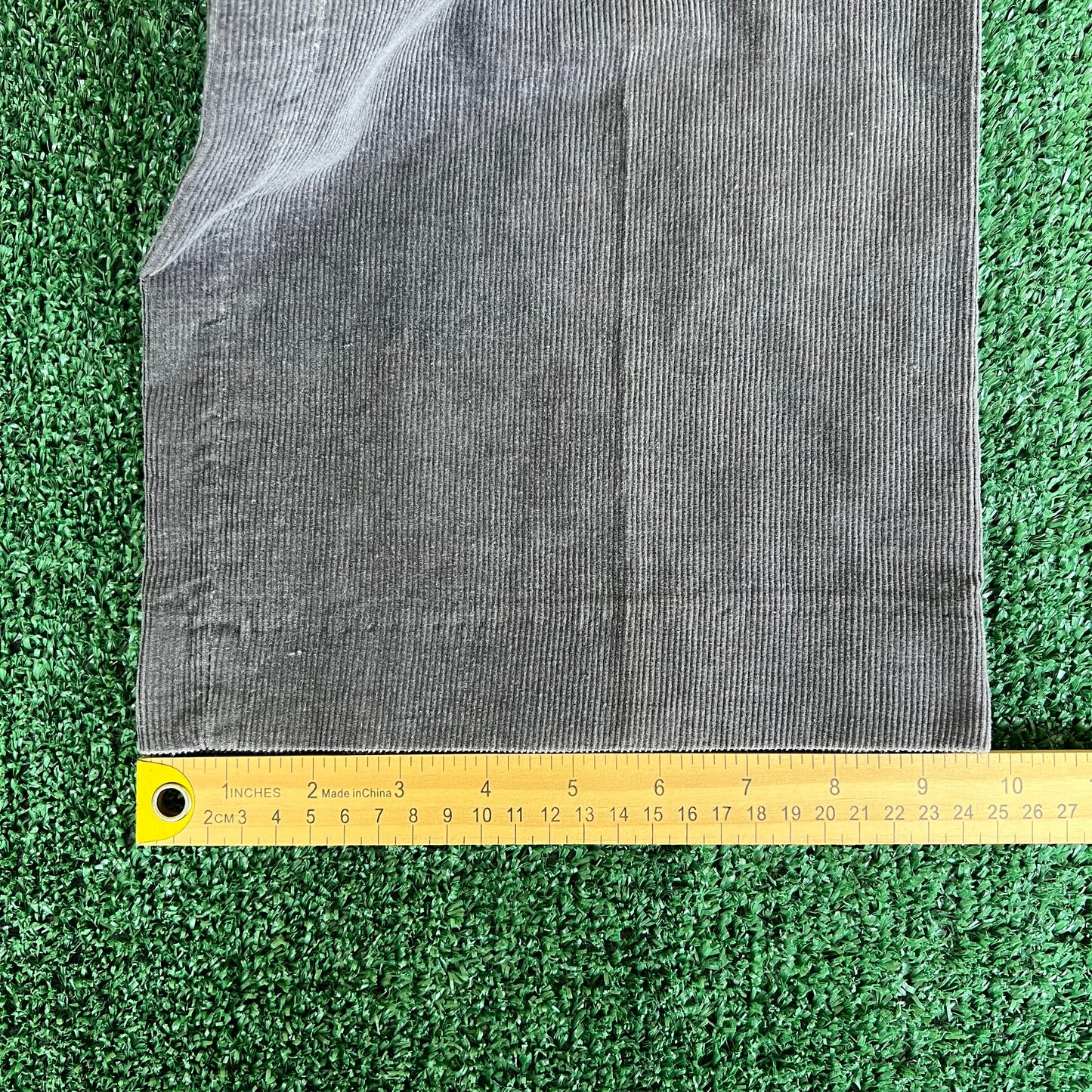 70s Gray Corduroy Wide-Leg Baggy Pants - 32x29.75" 19.5" Openings