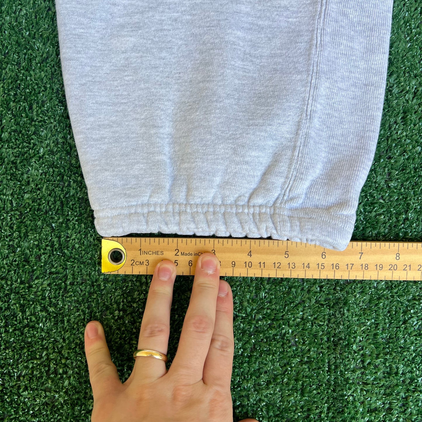 Vintage 90s Y2K Champion Reverse Weave Blank Gray Jogger Sweatpants - XL 26x28.5"
