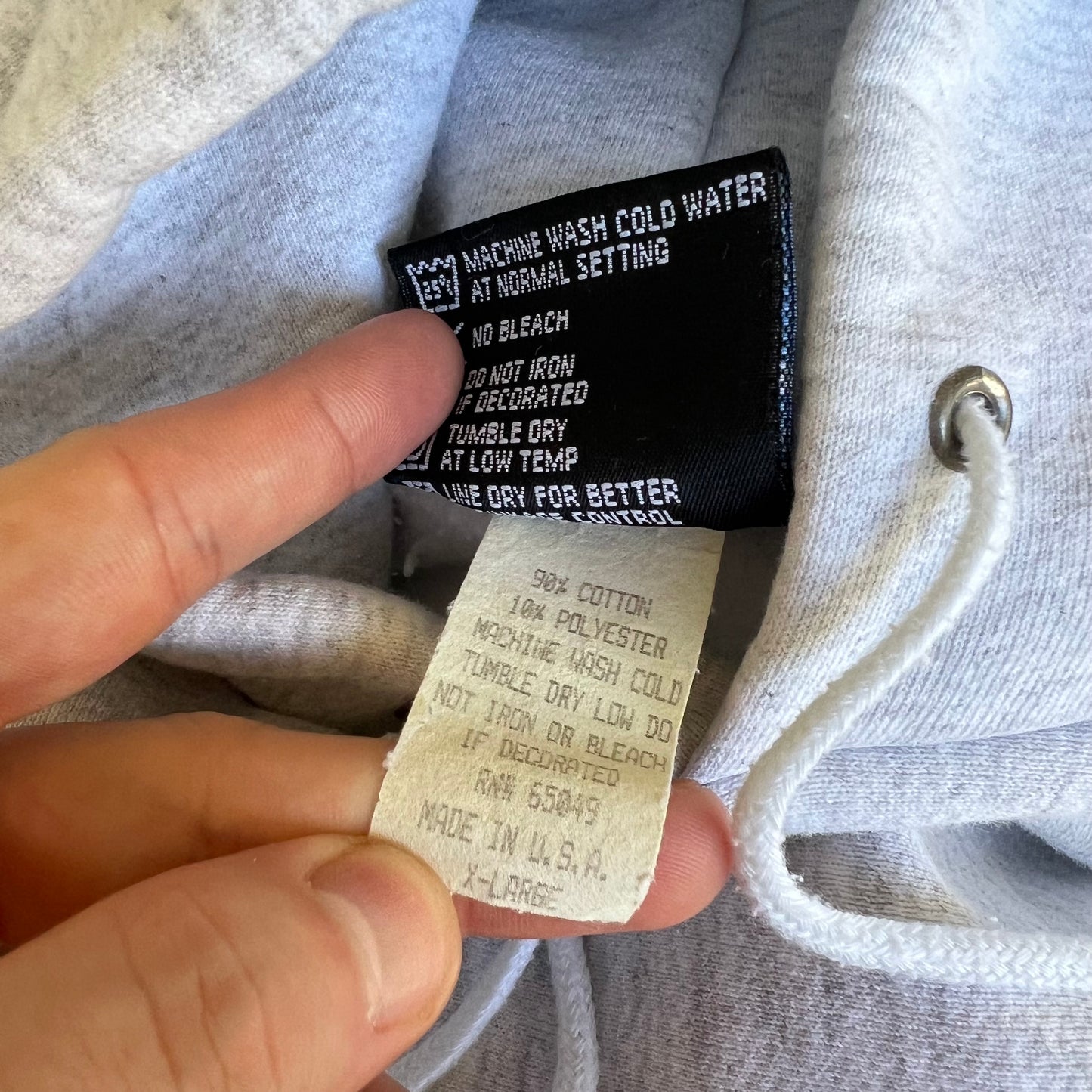 Vintage 80s Men's Snow Creek Blank Light Gray Reverse Weave Hoodie - XL 26x28" USA
