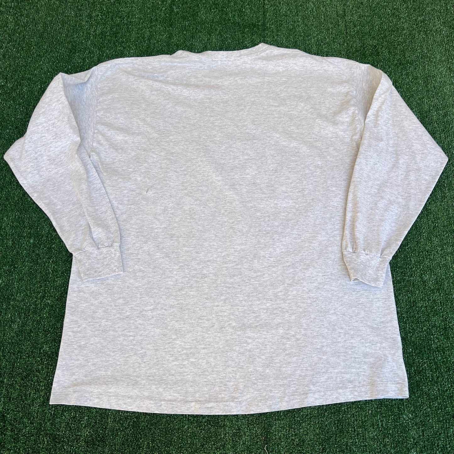 Vintage 90s Men's Florida State Seminoles FSU AOP Spellout Gray LS T-Shirt - XL
