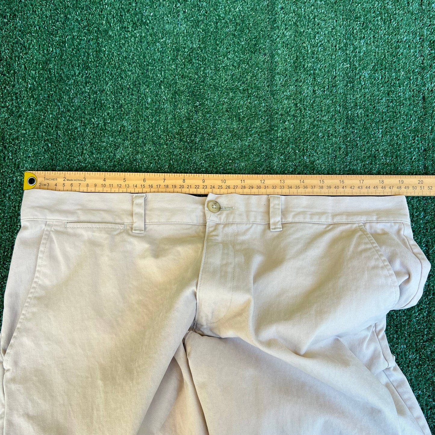 Vintage Y2K Men Plugg Baggy Wide-Leg Khaki Pants - 38x30" 20" Open Southpole Style