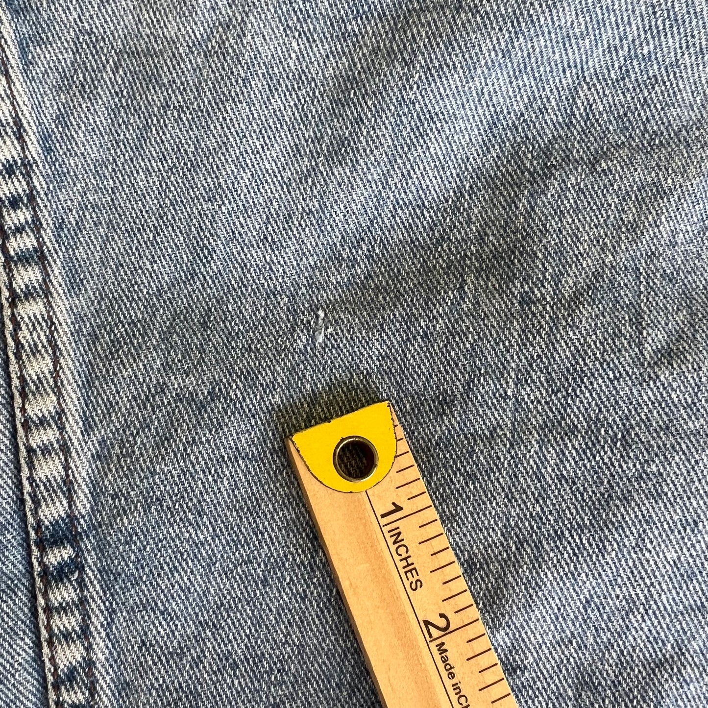 90s Lee Riveted Light Wash Blue Jean Jacket - Medium