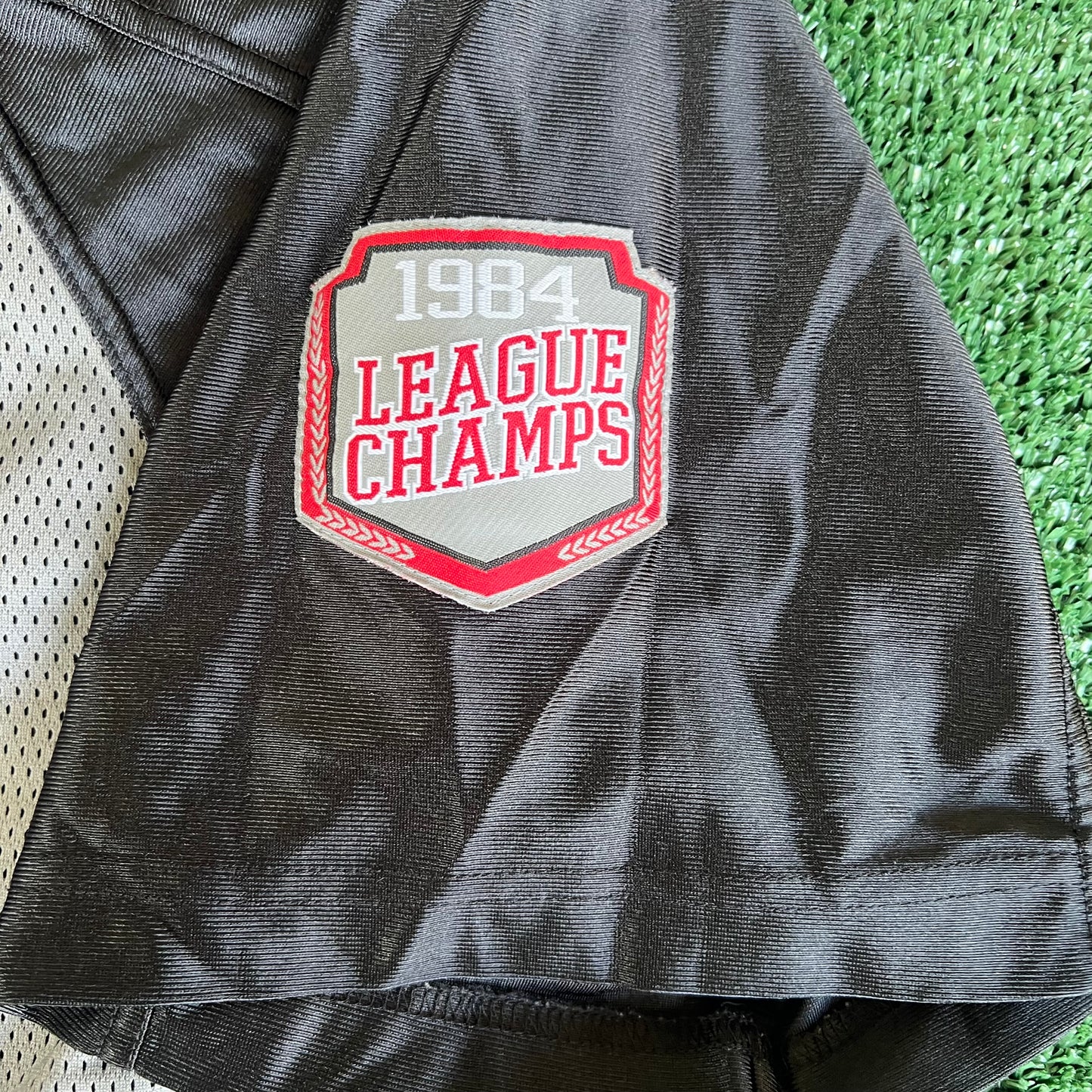 Y2K PNB Nation Hip Hop Baggy 84 Black Gray Football Jersey - XL 28x32"