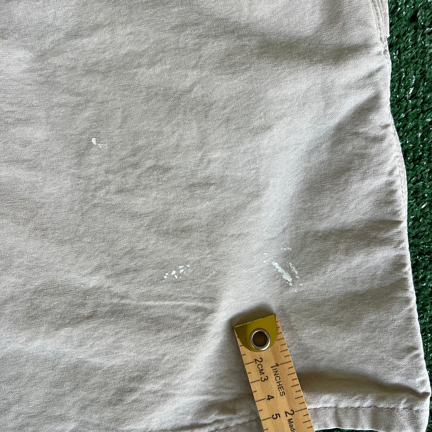 Y2K Carhartt B144 TAN Light Khaki Carpenter Shorts - 38x8"