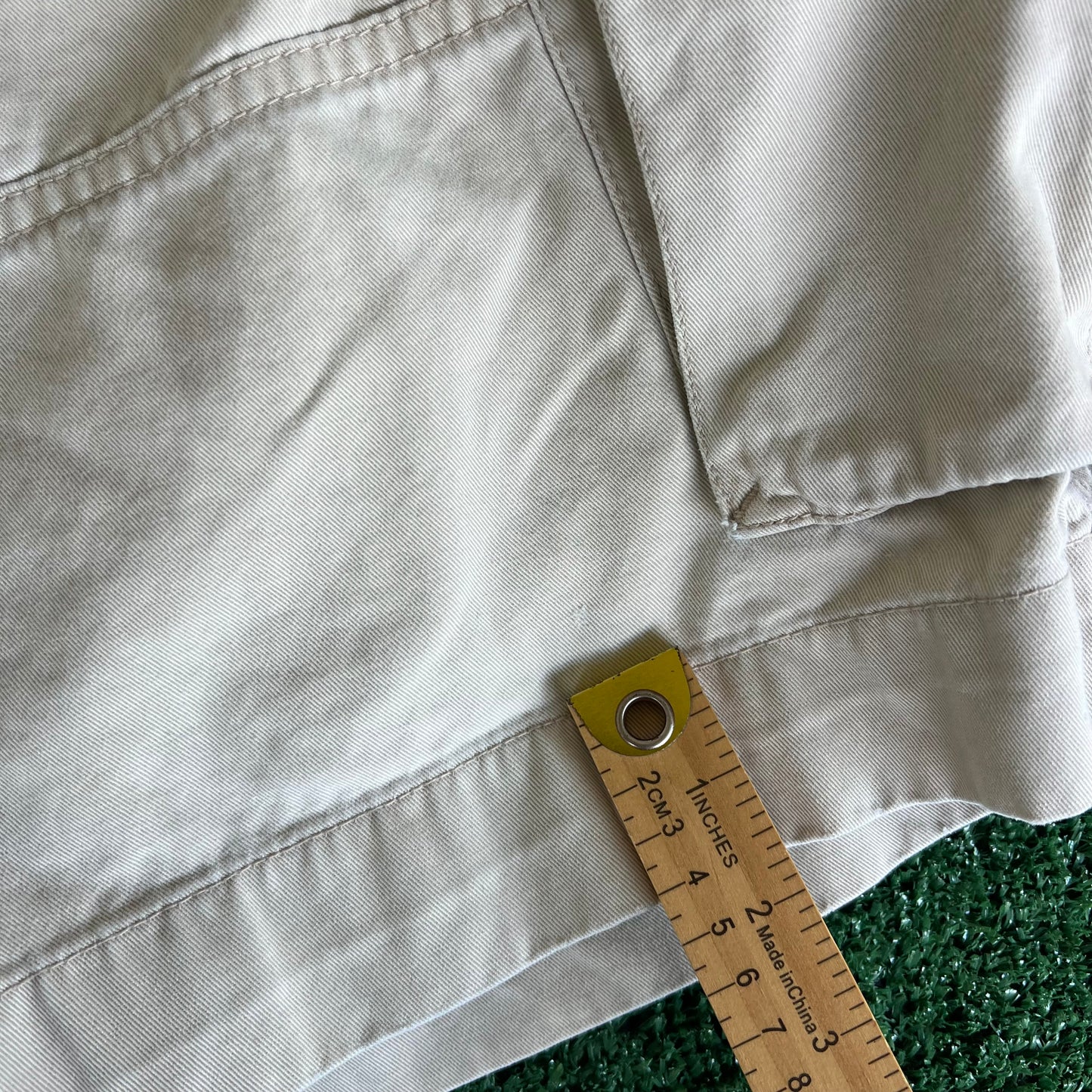 Y2K Polo Ralph Lauren Chino Cargo Light Khaki Shorts - 37x10.75"