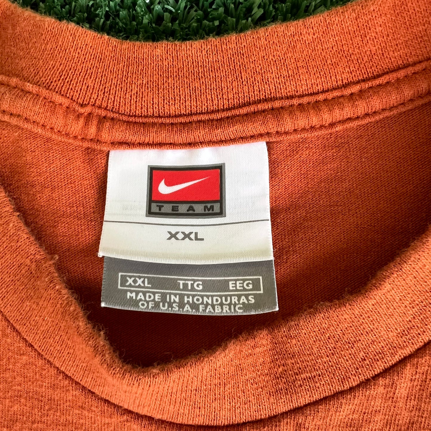2005 Nike Center Swoosh Texas Longhorns National Champions Orange T-Shirt - 2XL