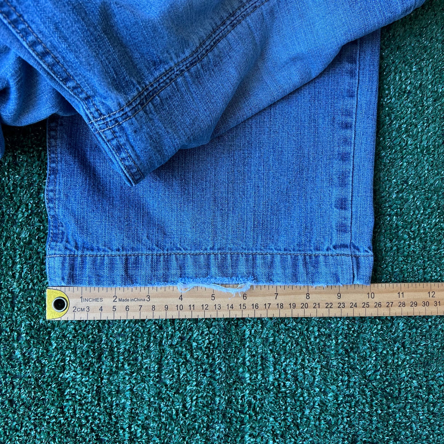 Y2K Men's Lee Dungarees Double Knee Carpenter Baggy Jeans - 36x28 20" Open Southpole Style