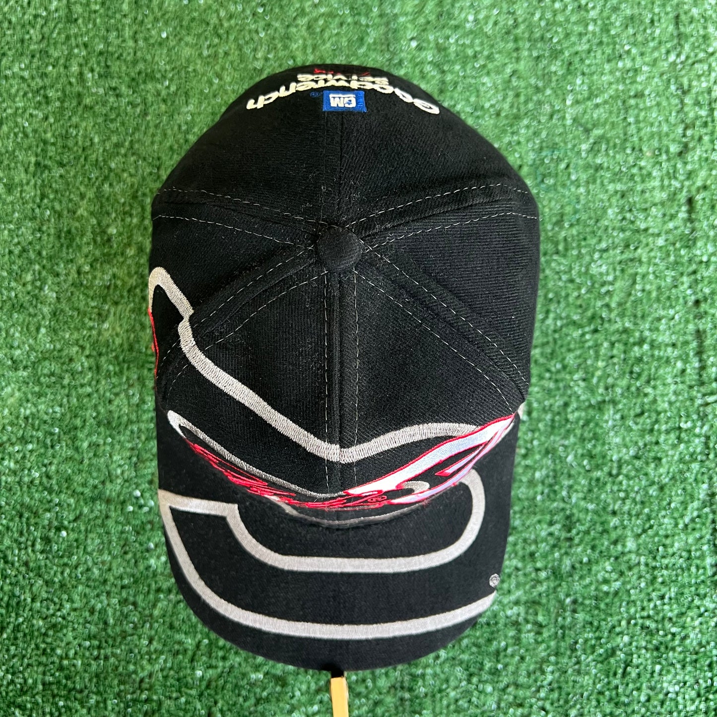90s Chase Authentics Nascar Dale Earnhardt Sr. Big Logo #3 Black Snapback Hat