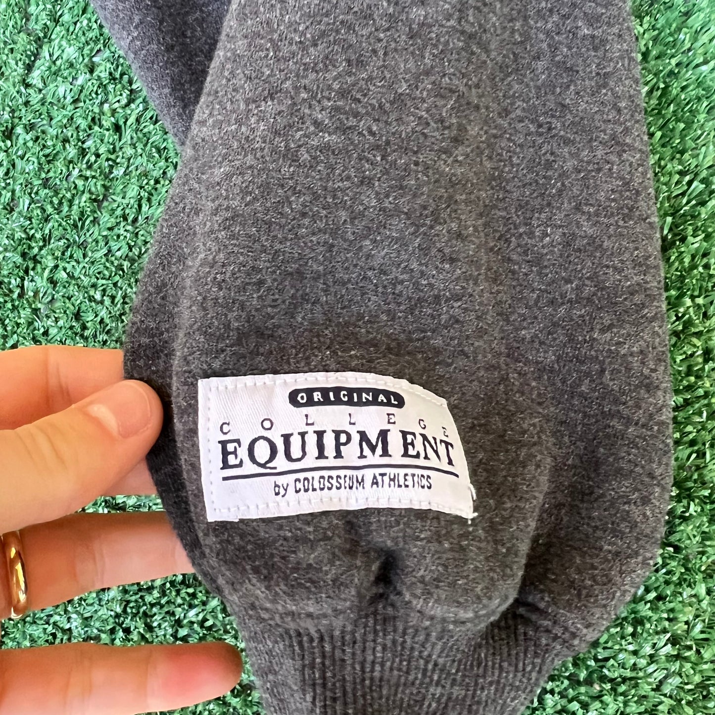Vintage 90s Colosseum UCONN Huskies Gray Reverse Weave Crewneck Sweatshirt - Medium