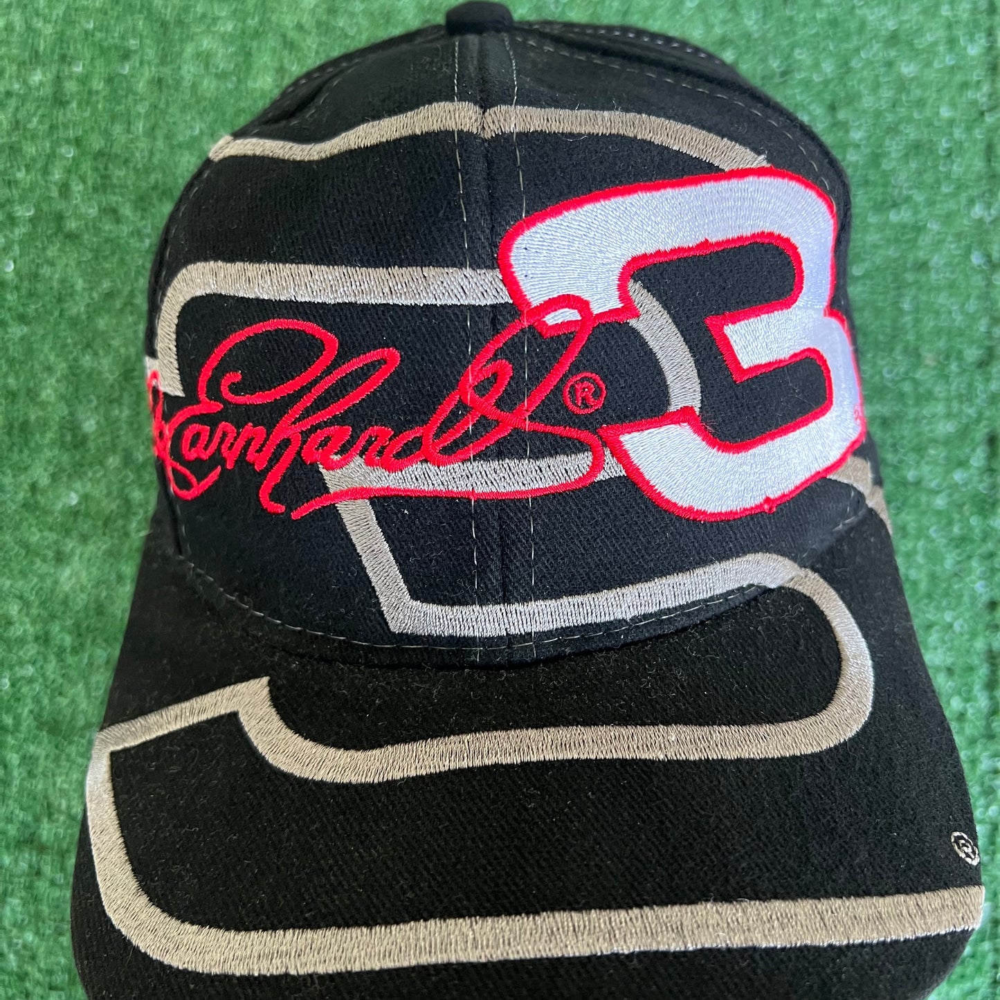 90s Chase Authentics Nascar Dale Earnhardt Sr. Big Logo #3 Black Snapback Hat