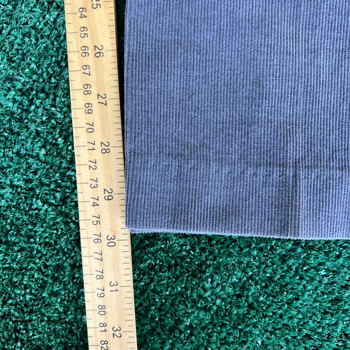 70s Gray Corduroy Wide-Leg Baggy Pants - 32x29.75" 19.5" Openings