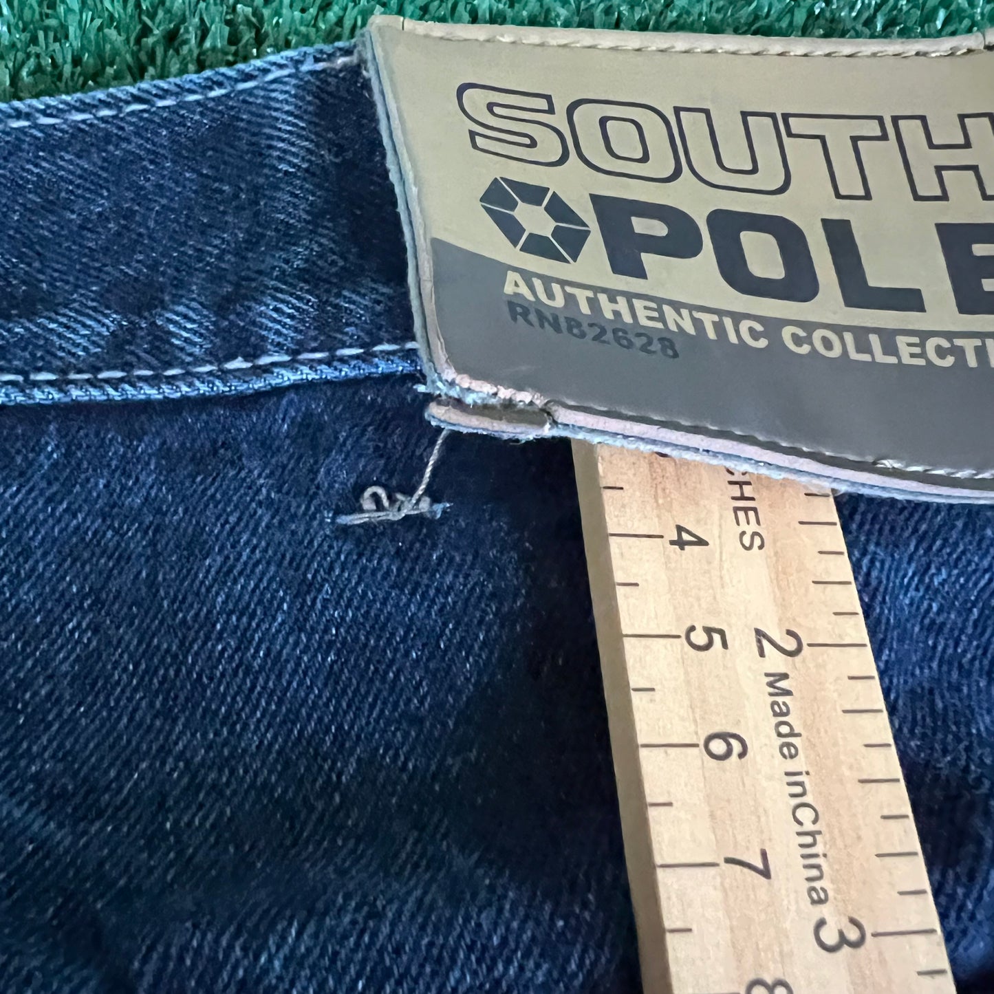 Y2K Southpole Baggy Straight Dark Wash Blue Jeans- 37x30.5" 19.5" Opening