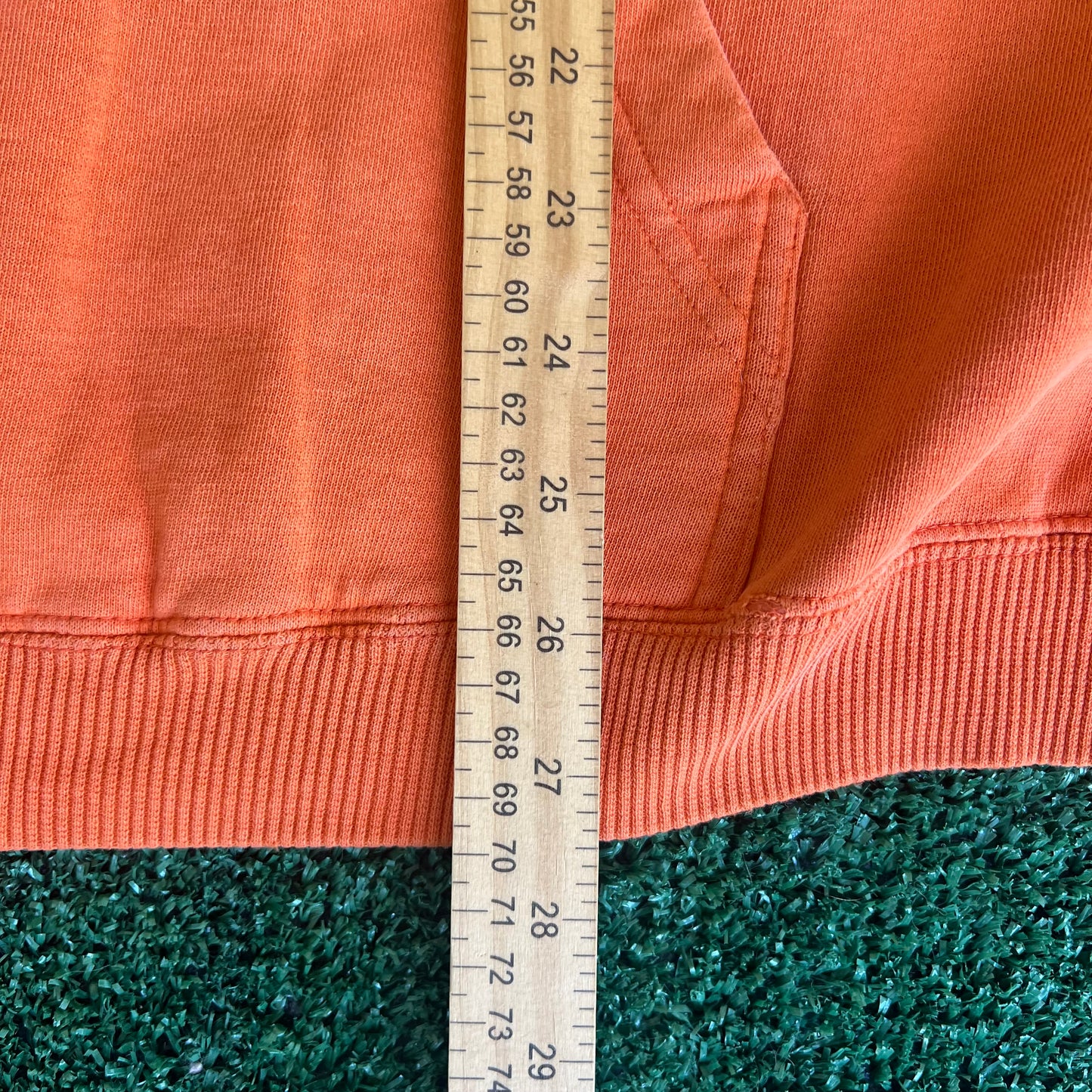 Y2K Year of The Dragon Tribal Flame Skate Distressed Faded Orange Hoodie - XL