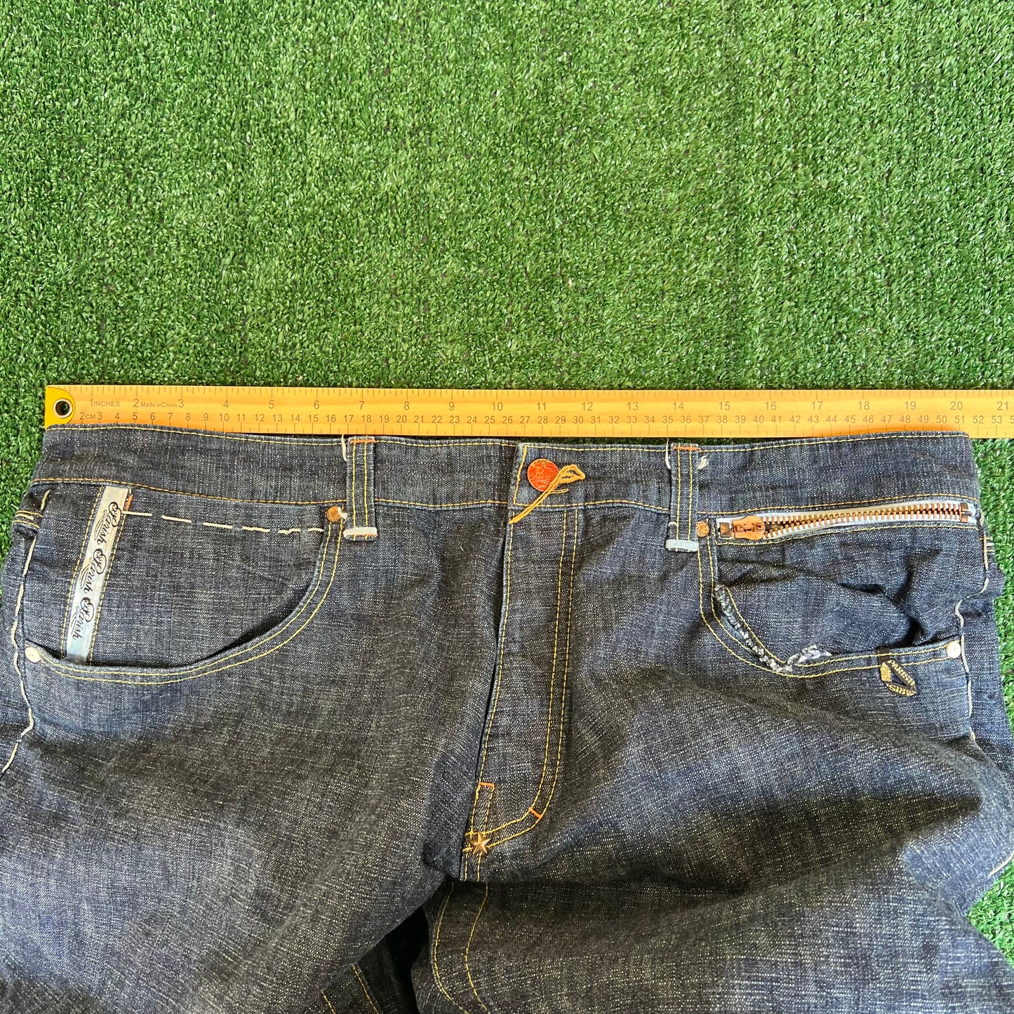 VTG Y2K Men's Parish Wide-Leg Indigo Blue Jeans 40x31" 20" Opens Southpole Style