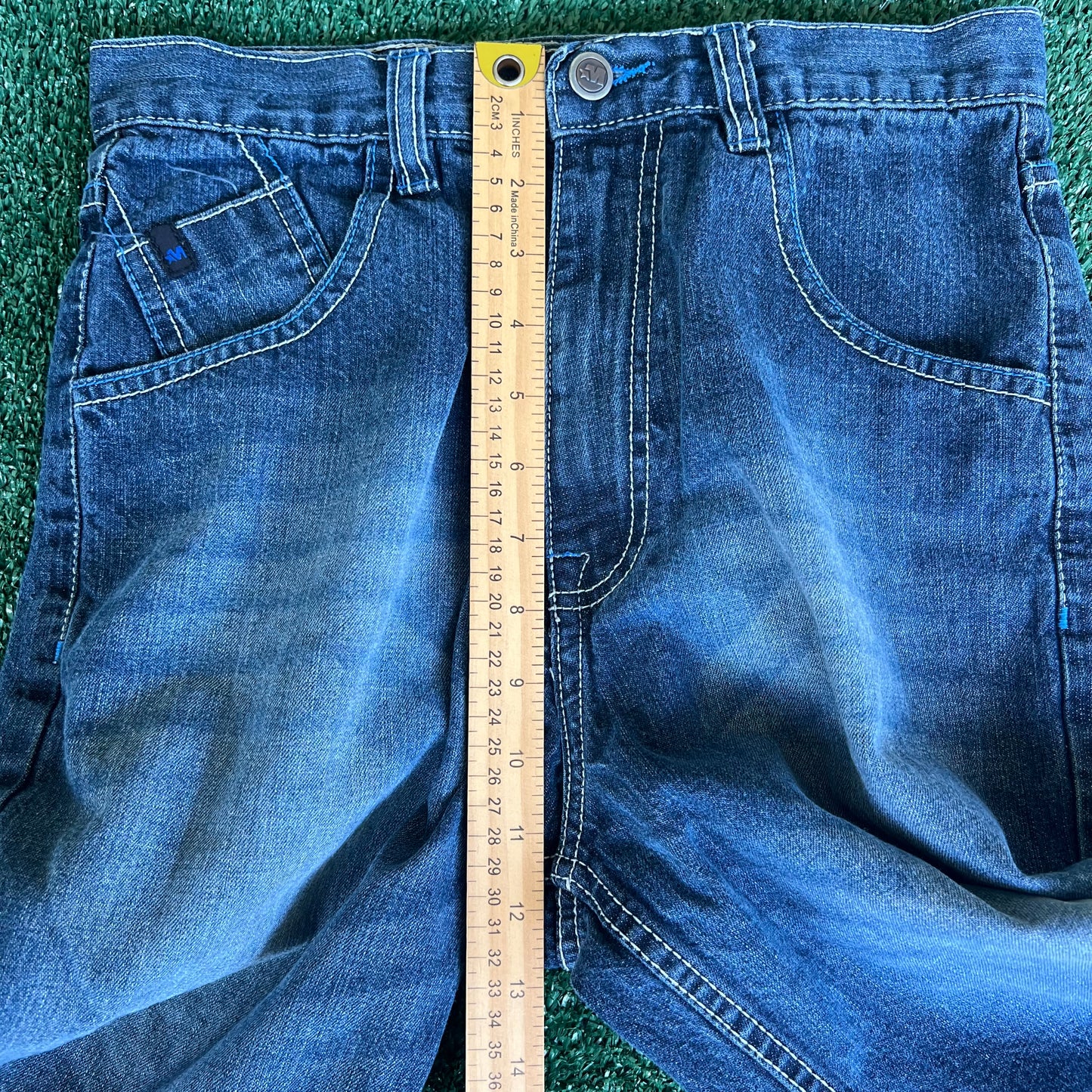 Y2K Mecca Blue Jean Shorts - 28x12.25"