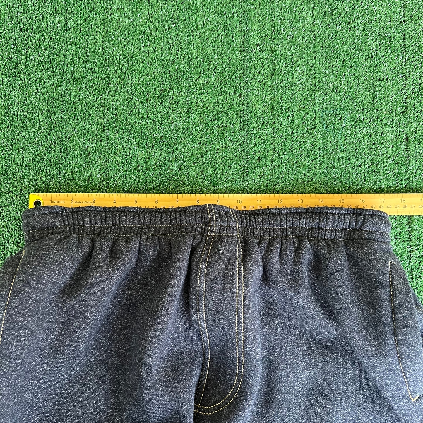 Y2K Baggy Wide-Leg Cargo Sweatpants Dark Gray - Large 34x29.25" 21" Openings