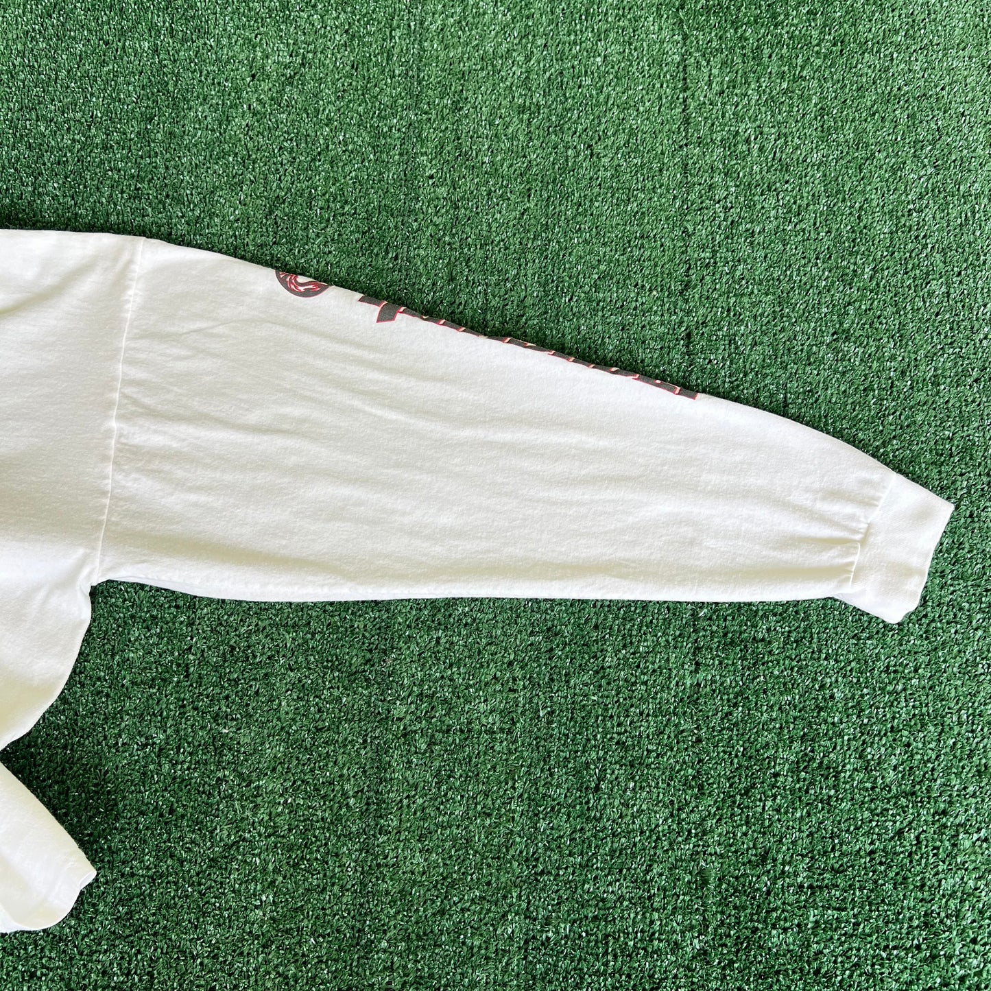 90s Quicksilver Dragon Spellout White Long Sleeve Shirt - Large