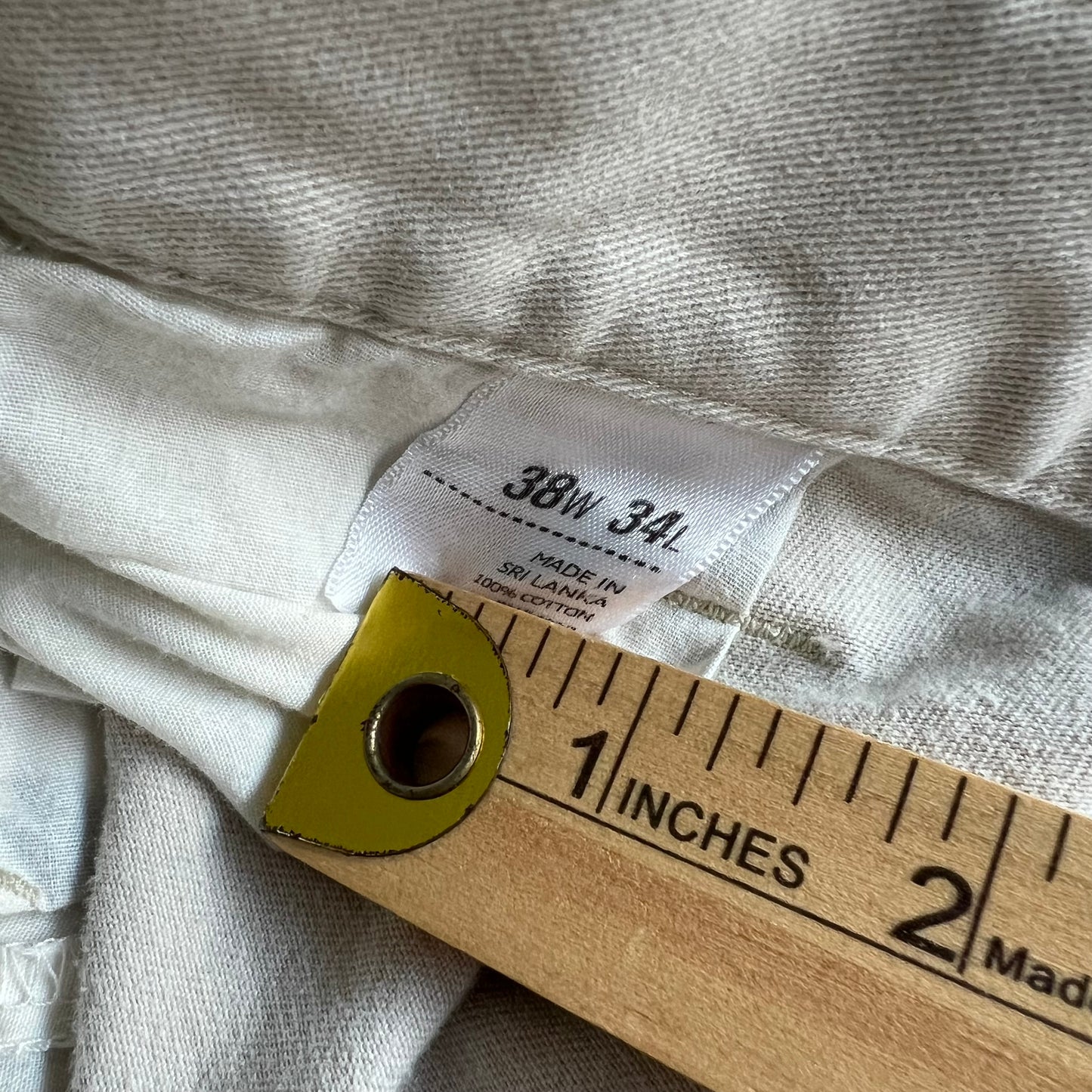Y2K Old Navy Light Khaki Cargo Wide-Leg Baggy Pants - 39x31.5" 21" Opening