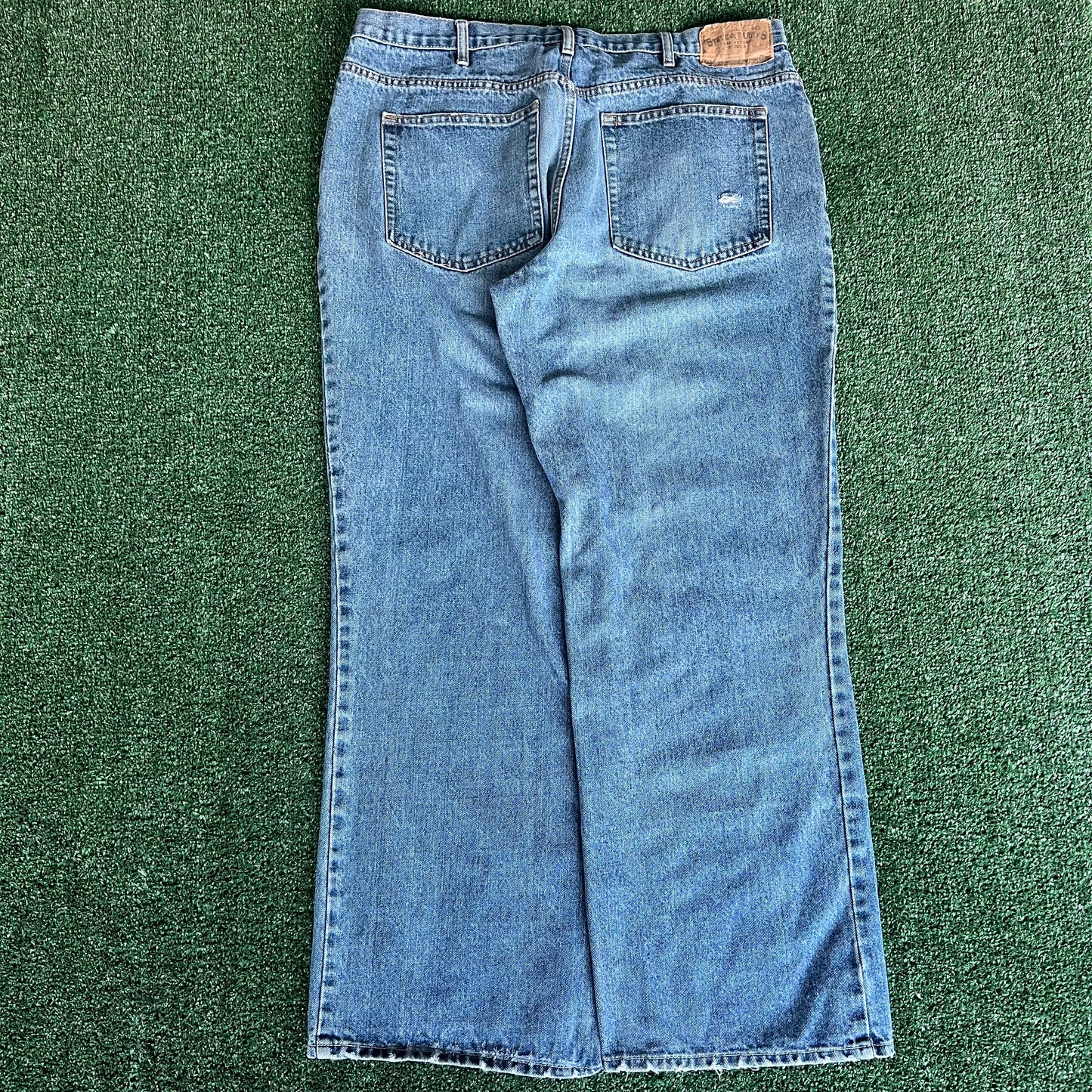 Y2K Steve & Barry's Baggy Wide-Leg Blue Jeans - 37x31" 22" Openings