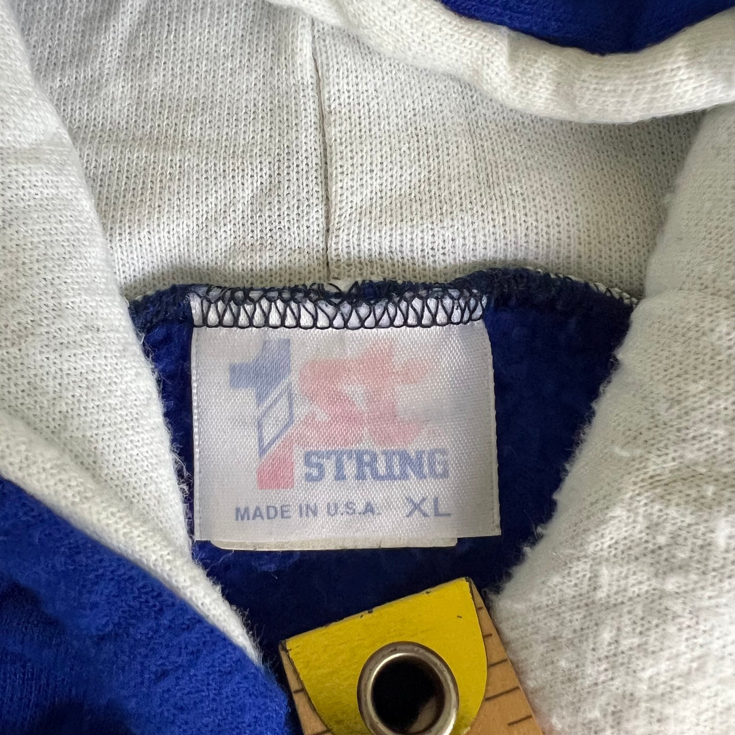 90s Kentucky Wildcats UK Blue White Old English Colorblock Boxy Hoodie 24x24" - Large