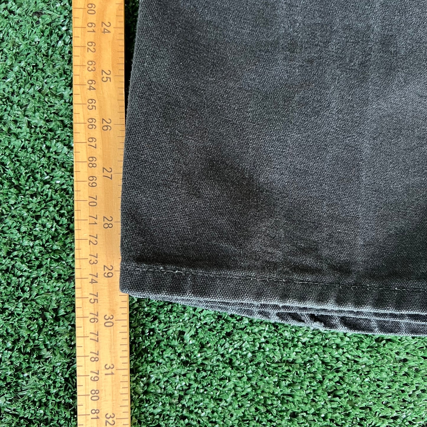 Y2K Carhartt Double Knee Carpenter Faded Black Pants - 33x29.5"