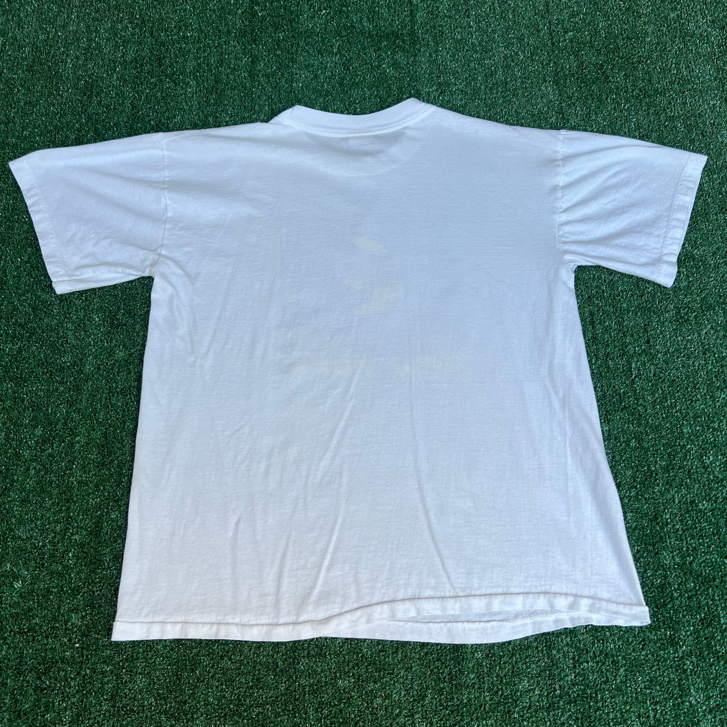 Vintage 90s Men's Cow Jumps Over The Moon New York City Tourist White T-Shirt - XL