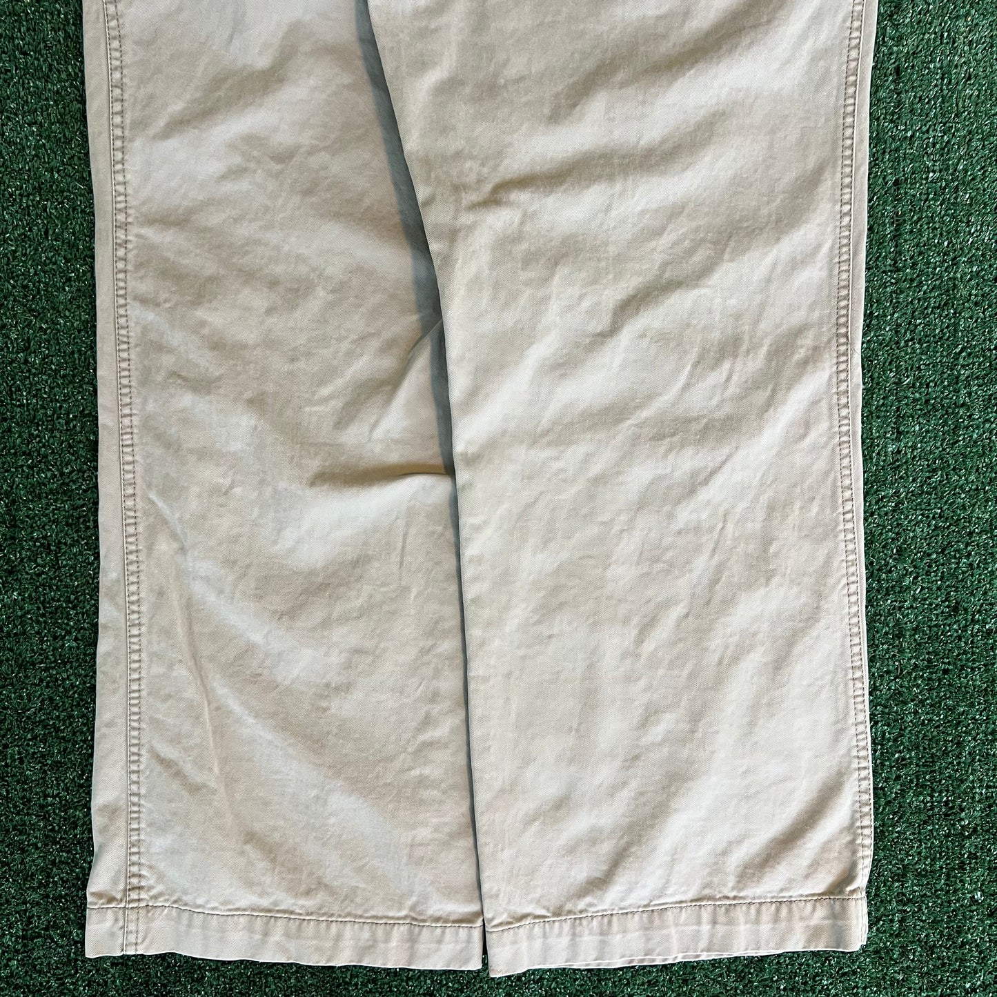 Y2K Old Navy Loose Baggy Wide-Leg Khaki Pants - 34x28" 21" Openings