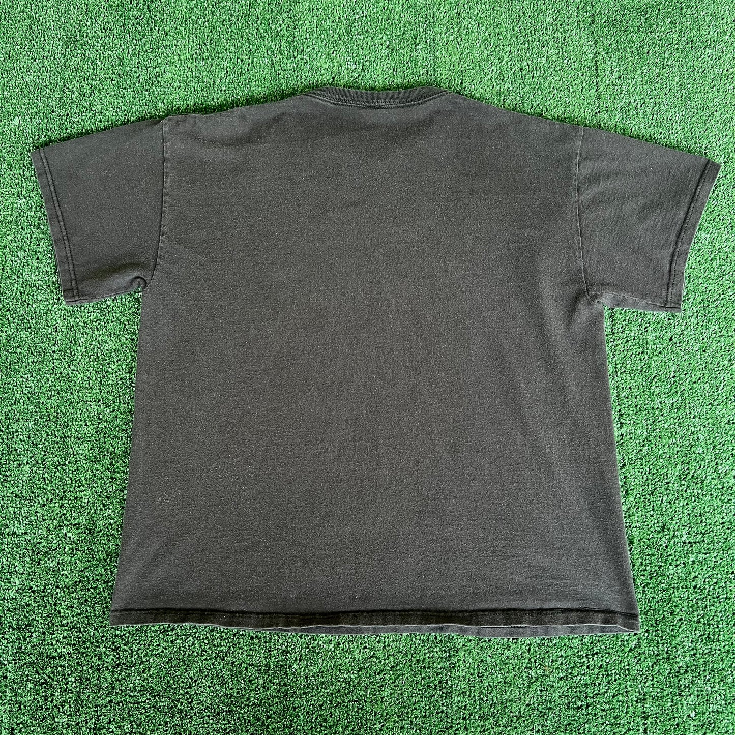 2008 Nintendo Super Mario Bros. Gaming Promo "Know Your Mushrooms" Faded Black T-Shirt - Large