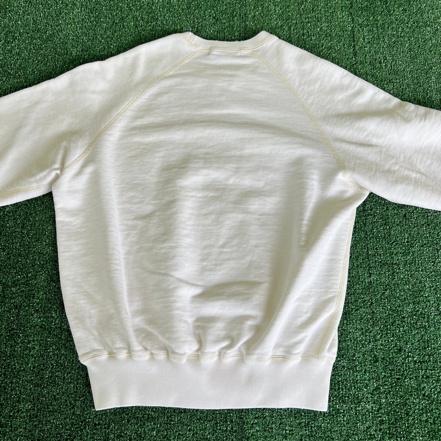 90s Polo Ralph Lauren French Terry White Distressed Sweatshirt - Small