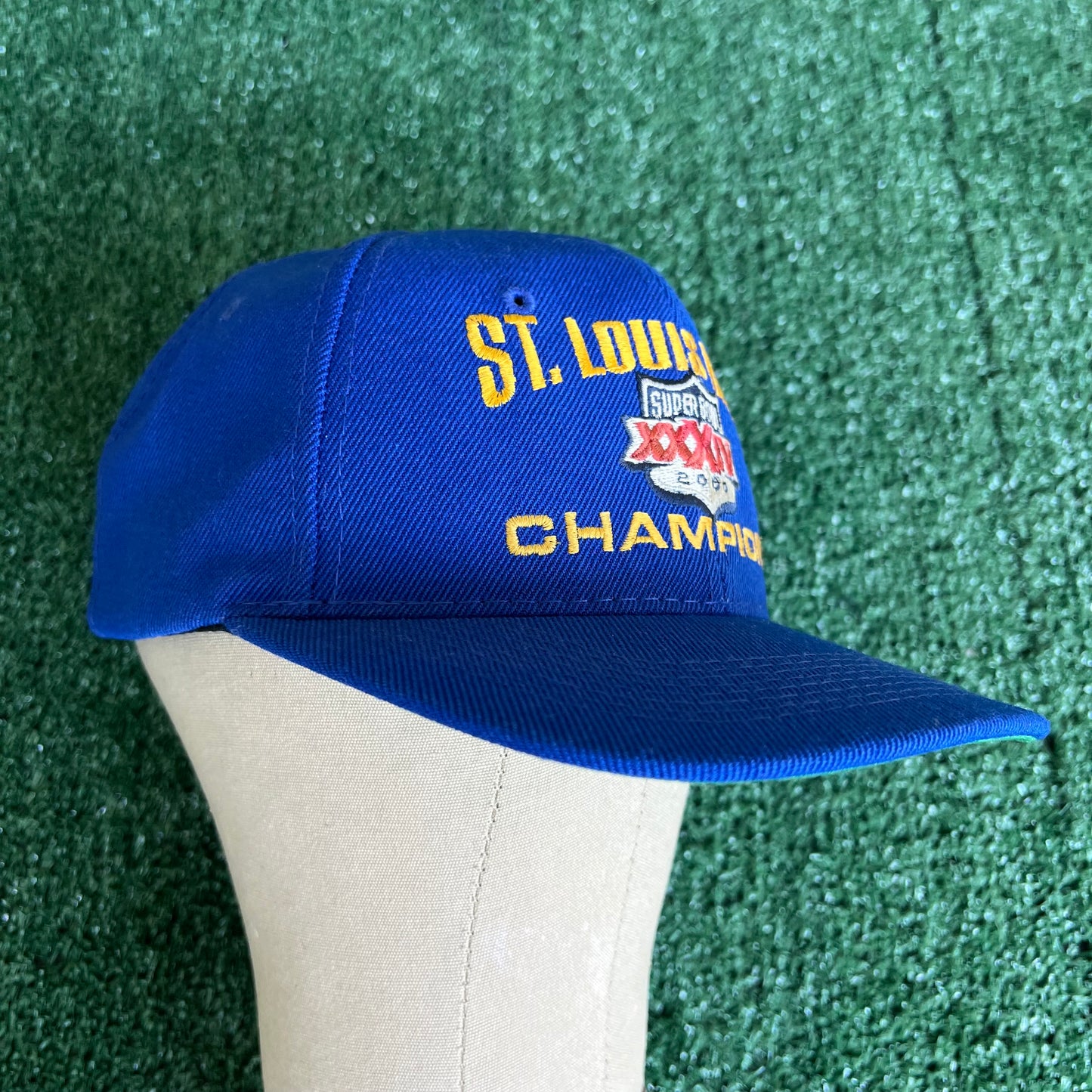 2000 NFL St. Louis Rams Super Champions Blue Snapback Hat