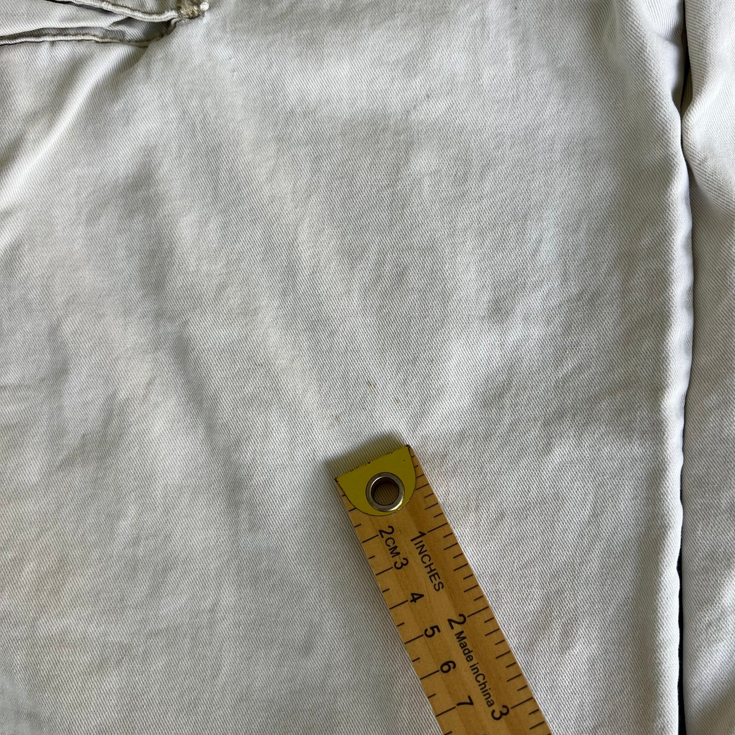 Y2K Unionbay Baggy Wide-Leg Distressed Light Khaki Cargo Pants - 39x28" 20.5" Openings